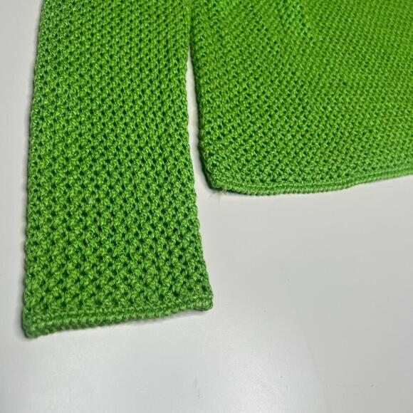 Relativity Women’s Green Mesh Knit Sweater Size S – Lightweight Long Sleeve Mesh - Picture 5 of 7